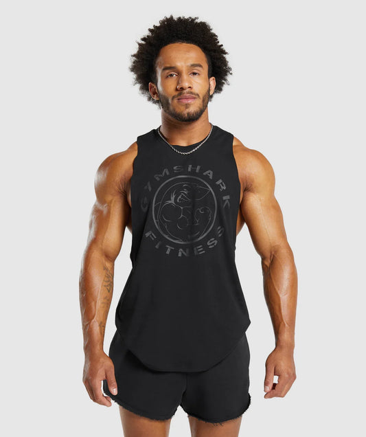 Gymshark Legacy Drop Arm Tank - Black