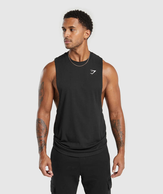 Gymshark React Drop Arm Tank - Black